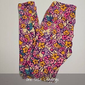 LuLaRoe OS Leggings One Size Floral NEW